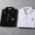 22Prada T-Shirts Polo for Men zipper Black/White #A46682