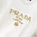4Prada T-Shirts for Men 320g Black/White Classic logo embroidery #A53047