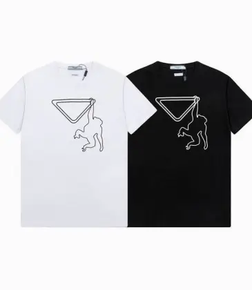 Prada T-Shirts for Men Black/White #A47334