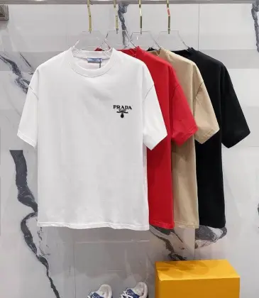 Prada T-Shirts for Men Black/White/Red/brown #A47327