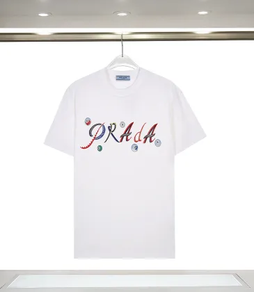 Prada T-Shirts for Men White/Black #A51765