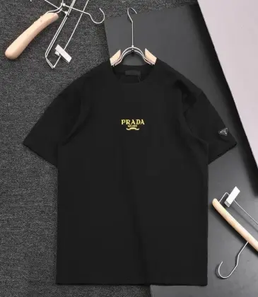 Prada T-Shirts for Men yellow logo  #A47309