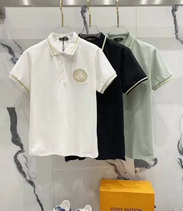 Versace T-Shirts Polo for Men t-shirts Buttons Black/White #A46685