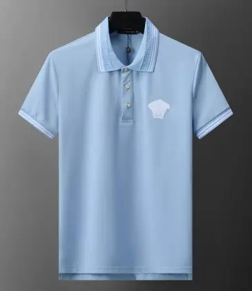 Versace T-Shirts Polo for Men t-shirts blue Buttons  #A46690