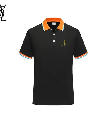 YSL T-Shirts Polo for MEN Black/White/Red/Green/Grey #A46706