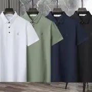 YSL T-Shirts Polo for MEN Pure black Pure white Pure blue Pure green #A46705