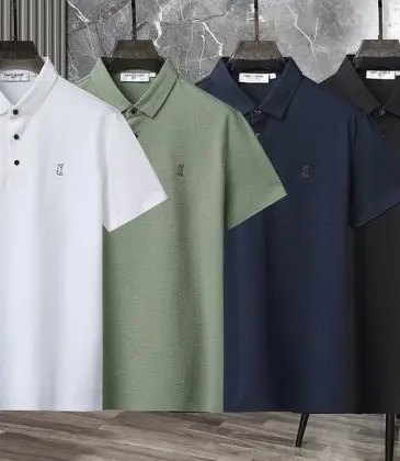YSL T-Shirts Polo for MEN Pure black Pure white Pure blue Pure green #A46705