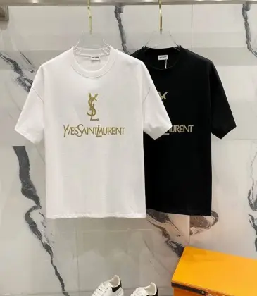 YSL T-Shirts for MEN Black/White #A47062