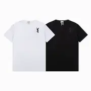 YSL T-Shirts for MEN Black/White #A47063