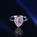 13Popular fashion simple white gold heart-shaped pink opal ring #999914512