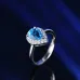 14Popular fashion simple white gold heart-shaped pink opal ring #999914512