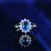 23Popular fashion simple white gold heart-shaped pink opal ring #999914512