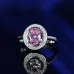 25Popular fashion simple white gold heart-shaped pink opal ring #999914512