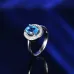 26Popular fashion simple white gold heart-shaped pink opal ring #999914512