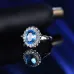 29Popular fashion simple white gold heart-shaped pink opal ring #999914512