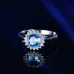 32Popular fashion simple white gold heart-shaped pink opal ring #999914512