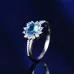 8Popular fashion simple white gold heart-shaped pink opal ring #999914512