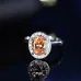 9Popular fashion simple white gold heart-shaped pink opal ring #999914512