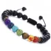 5Black volcanic stone handmade beaded bracelet yoga bracelet natural stone jewelry #9115665
