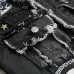5New men's denim vest trendy men wash Black Embroidered Skull #999923258