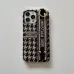 7Christian Dior iPhone 13/ Phone 13 Pro /Phone 13 Pro Max /Phone 12 / 11 Fabric Embroidered Wrist Strap Half Case #999925251