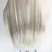 5New matte high temperature silk chemical fiber front lace headgear mixed color long straight hair #999933361