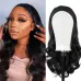 3wig female ice silk hair with hair scarf wig body big wave long curl wig chemical fiber hair set (240g, 22in) #999909686