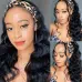 4wig female ice silk hair with hair scarf wig body big wave long curl wig chemical fiber hair set (240g, 22in) #999909686