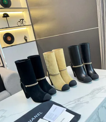 2023 Chanel shoes for Women Chanel Boots  heels 8cm #A27489