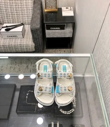 Chanel shoes for Women Chanel sandals Crochet Fashion Blue #A48693