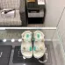 1Chanel shoes for Women Chanel sandals Crochet Fashion Green #A48692