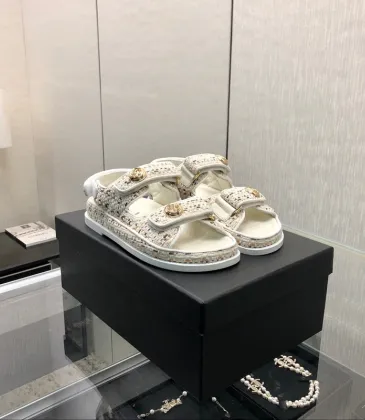 Chanel shoes for Women Chanel sandals Crochet Fashion White #A48690
