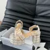 18Women's Chanel Tweed Platform Sandals with Pearl Embellishments #A45802
