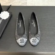 Chanel shoes for Women's Ballet flats Black #A48901