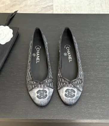 Chanel shoes for Women's Ballet flats Black #A48901