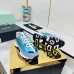 12Chanel Denim Suede Calfskin Neon Orange CC Logo Trainers #A53211
