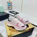 23Chanel Denim Suede Calfskin Neon Orange CC Logo Trainers #A53211