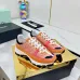 5Chanel Denim Suede Calfskin Neon Orange CC Logo Trainers #A53211