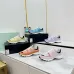 1Chanel Denim Suede Calfskin Neon Orange CC Logo Trainers #A53211