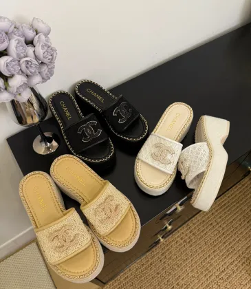 Chanel shoes for Women's Chanel 2023 Interlocking CC Logo Slides #A53197