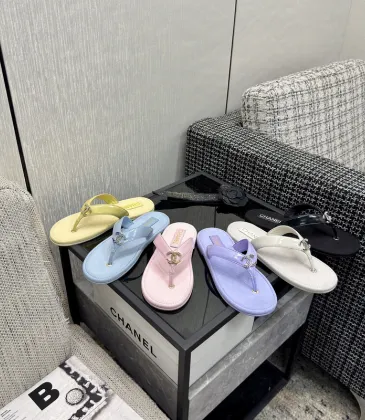 Chanel shoes for Women's Chanel Fashion flip flops Black/Blue/Yellow/White #A48698