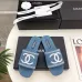 14Chanel shoes for Women's Chanel slippers Black/Blue #A47894