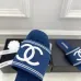 7Chanel shoes for Women's Chanel slippers Black/Blue #A47894