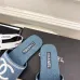 10Chanel shoes for Women's Chanel slippers Black/Blue #A47894