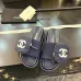 1Chanel shoes for Women's Chanel slippers Black/Blue #A47923
