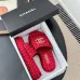 12Chanel shoes for Women's Chanel slippers Black/White/Red #A47908