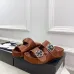 5Chanel shoes for Women's Chanel slippers Camellia Brown #A48708