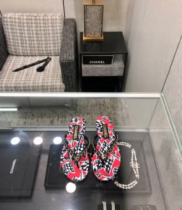 Chanel shoes for Women's Chanel slippers Kid suede Fashion flip flops #A48697