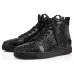 132020 Christian Louboutin red bottoms men women fashion luxury designer shoes spike high top sneakers black white bred grey leather suede flats casual shoe #9874153