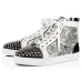 52020 Christian Louboutin red bottoms men women fashion luxury designer shoes spike high top sneakers black white bred grey leather suede flats casual shoe #9874153